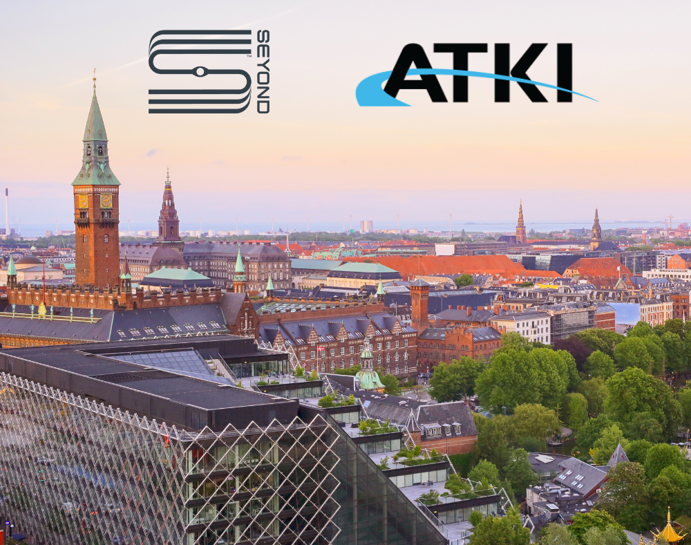 Denmark City with Seyond and Atki logos